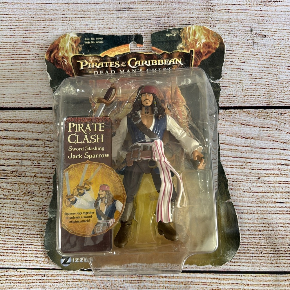 2006 Zizzle Pirates of the Caribbean Jack Sparrow Pirate Clash Damaged Box